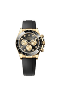 Rolex Yellow Gold Daytona - 40mm - Bright black and golden Diamond Dial - Oysterflex
