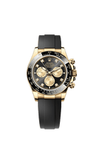 Rolex Yellow Gold Daytona - 40mm - Bright black and golden Diamond Dial - Oysterflex