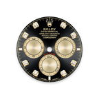 Rolex Yellow Gold Daytona - 40mm - Bright black and golden Diamond Dial - Oysterflex