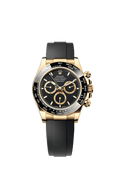Rolex Yellow Gold Daytona - 40mm - Black, golden counter rings - Oysterflex