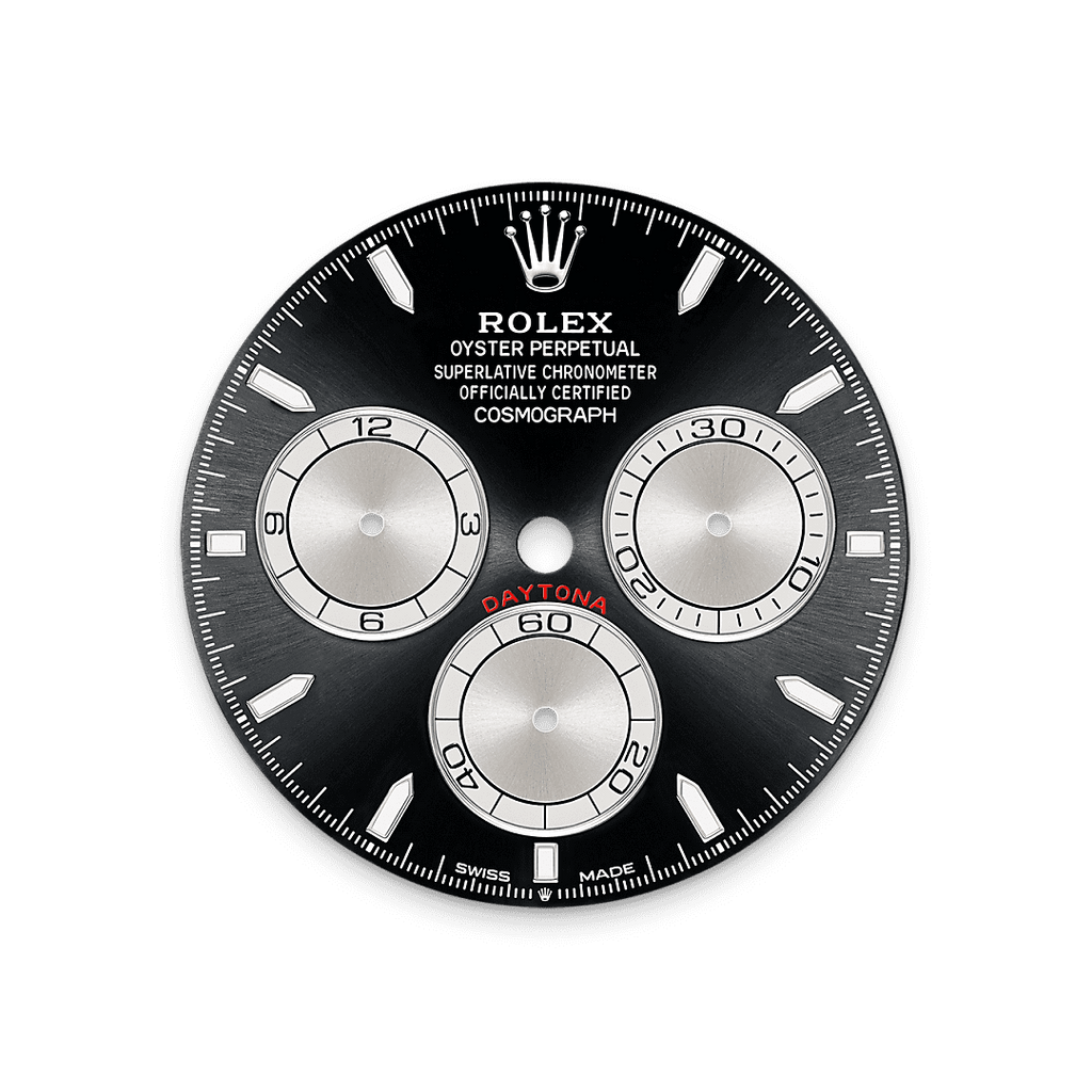 Rolex White Gold Daytona - 40mm - Bright black and steel - Oysterflex