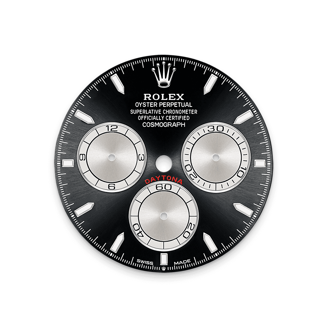 Rolex White Gold Daytona - 40mm - Bright black and steel - Oysterflex