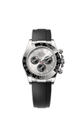 Rolex White Gold Daytona - 40mm - Steel and bright black - Oysterflex