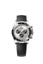 Rolex White Gold Daytona - 40mm - Steel and bright black - Oysterflex