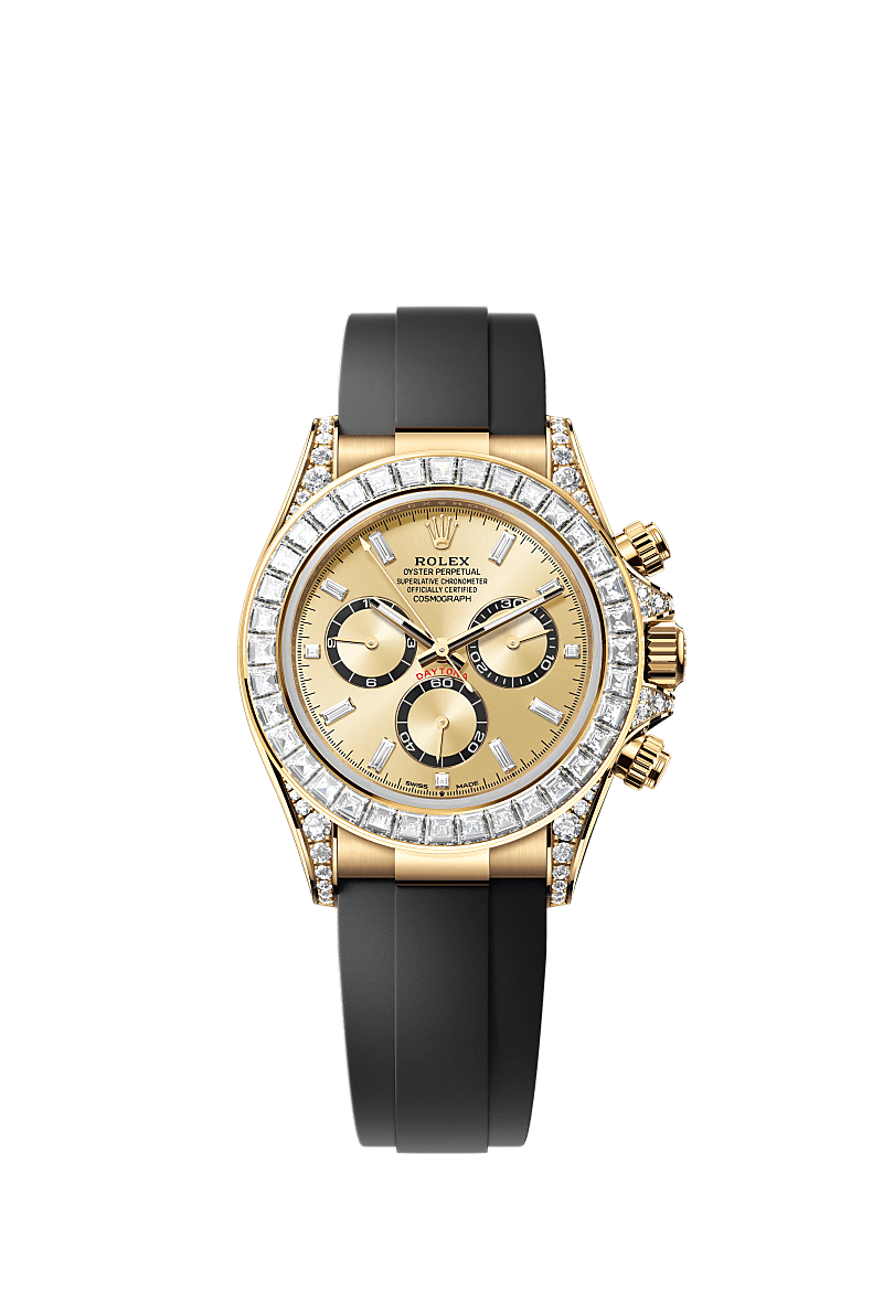 Rolex Yellow Gold Daytona - 40mm - Golden, bright black counter rings Diamond Dial