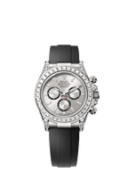 Rolex White Gold Daytona - 40mm - Steel, bright black counter rings Diamond Dial