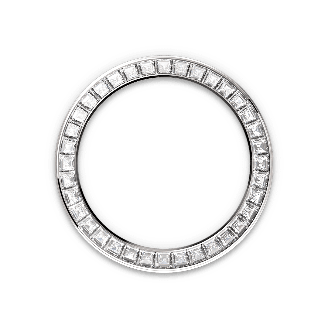 Rolex White Gold Daytona - 40mm - Steel, bright black counter rings Diamond Dial