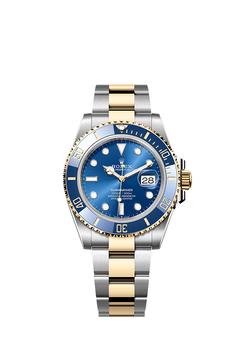 Rolex Two-Tone (YG/SS) Submariner with Date - 41mm - Royal blue