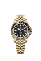 Pre-owned Rolex Yellow Gold GMT-Master II, 40mm, Black, Grey/Black Bezel
