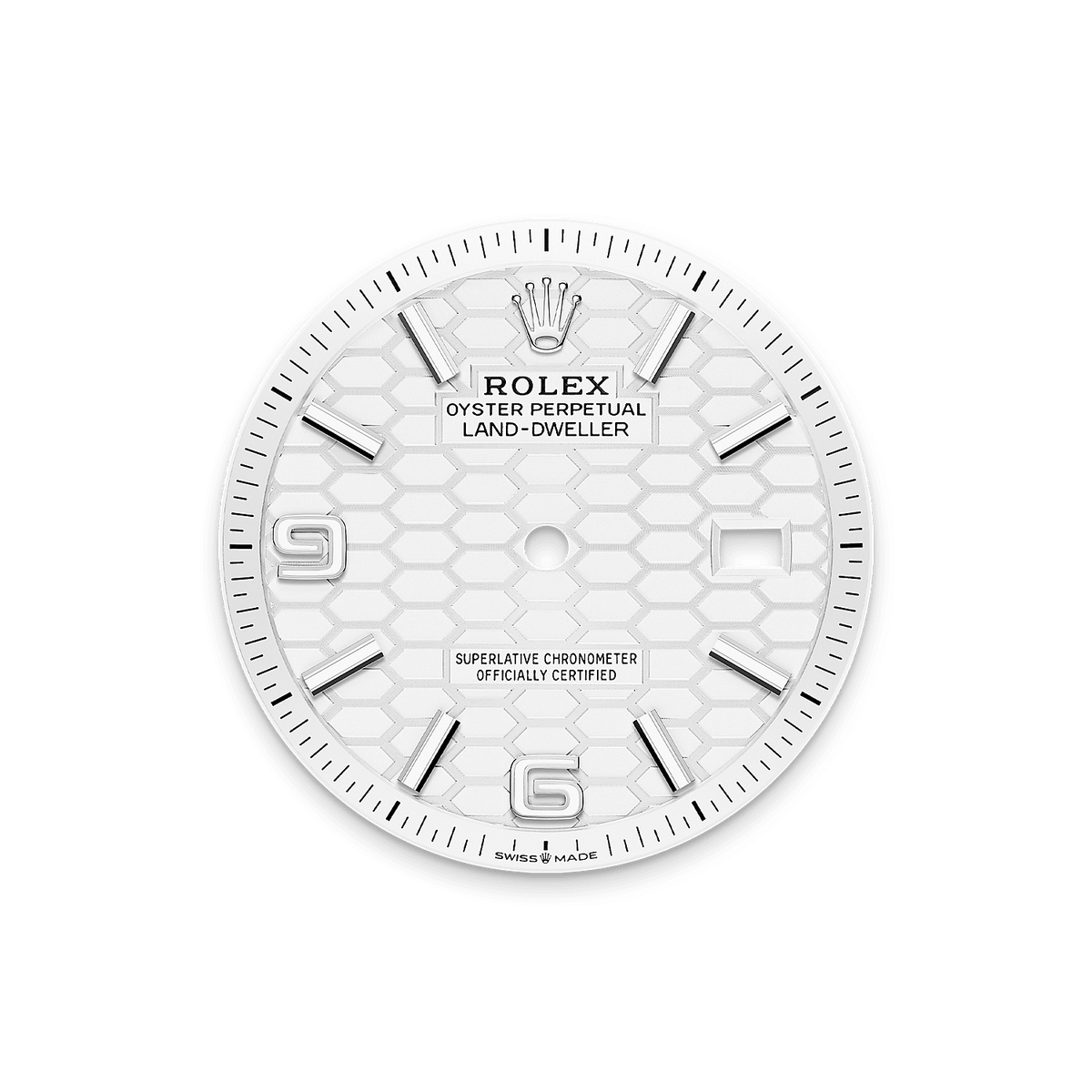Land-Dweller Intense white honeycomb dial