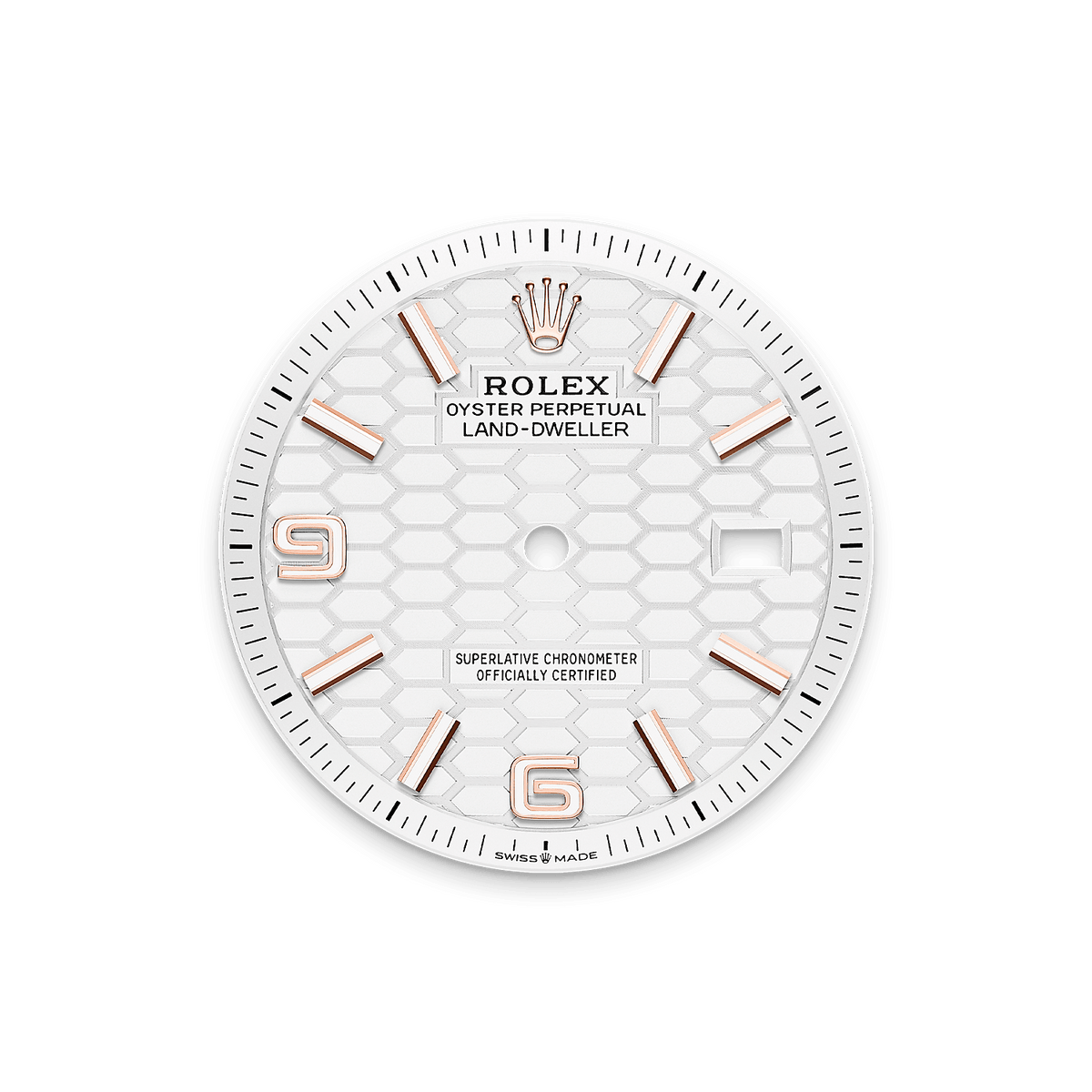 Land-Dweller Intense white honeycomb dial