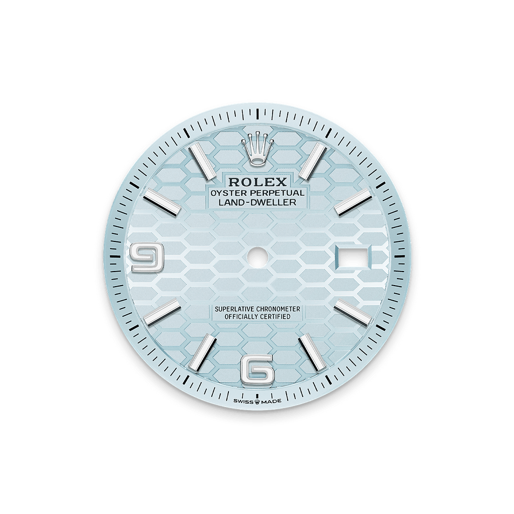 Land-Dweller Ice blue honeycomb dial
