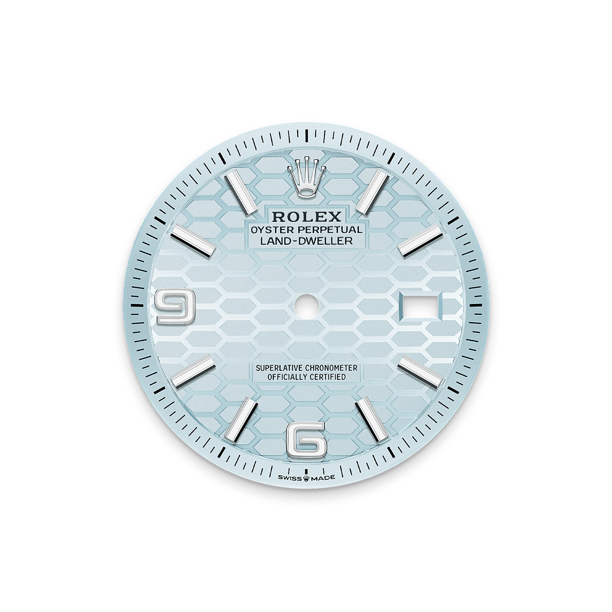Land-Dweller Ice blue honeycomb dial
