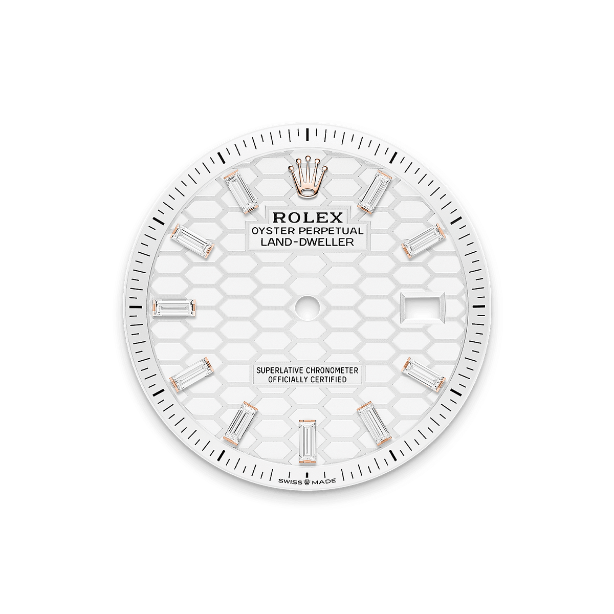Land-Dweller diamond-set honeycomb dial