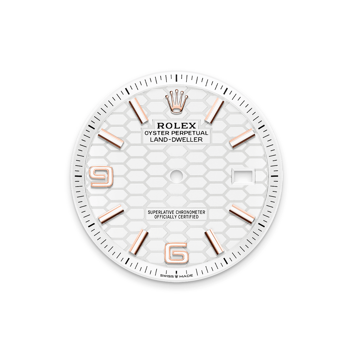 Land-Dweller Intense white honeycomb dial