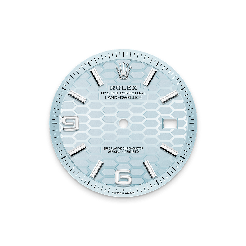 Land-Dweller Ice blue honeycomb dial