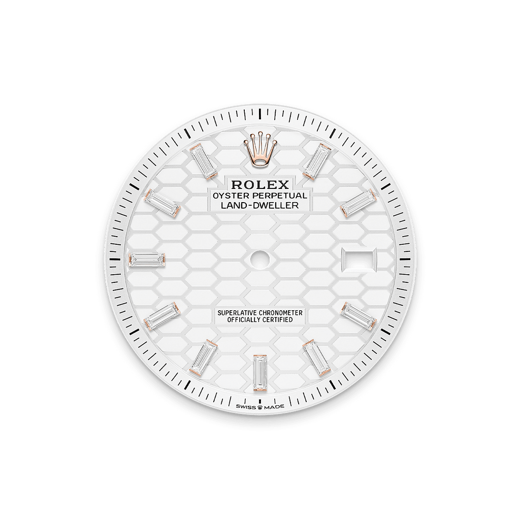 Land-Dweller diamond-set honeycomb dial