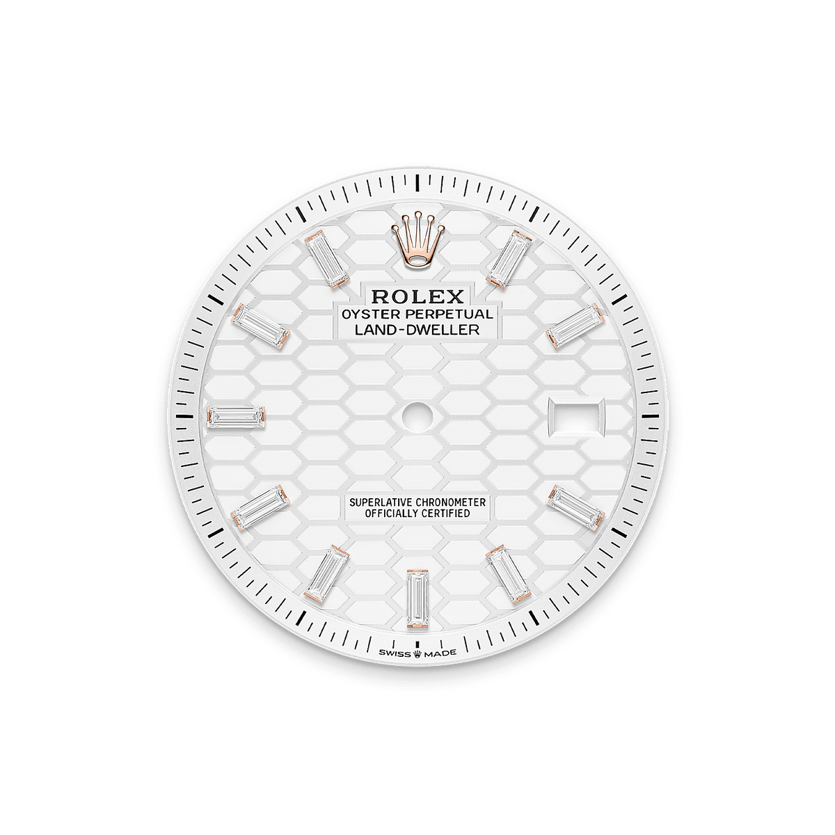 Land-Dweller diamond-set honeycomb dial