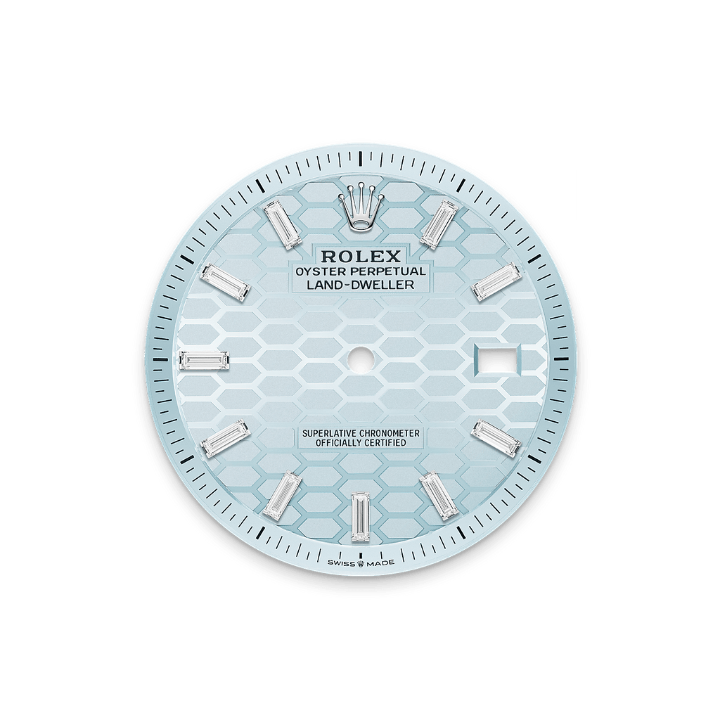 Land-Dweller ice blue diamond-set dial