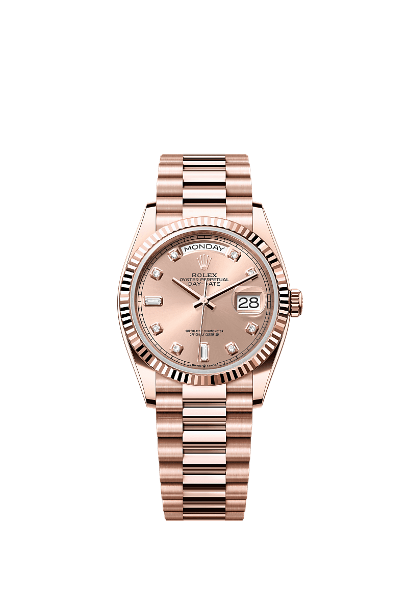 Rolex Rose Gold Day-Date - 36mm - Rosé-colour Diamond Dial - President