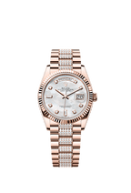 Rolex Rose Gold Day-Date - 36mm - White mother-of-pearl Diamond Dial - President