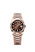 Rolex Rose Gold Day-Date - 36mm - Brown ombré Diamond Dial - President