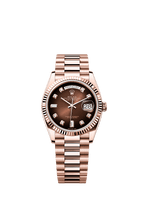 Rolex Rose Gold Day-Date - 36mm - Brown ombré Diamond Dial - President