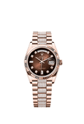 Rolex Rose Gold Day-Date - 36mm - Brown ombré Diamond Dial - President
