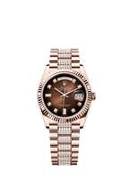 Rolex Rose Gold Day-Date - 36mm - Brown ombré Diamond Dial - President