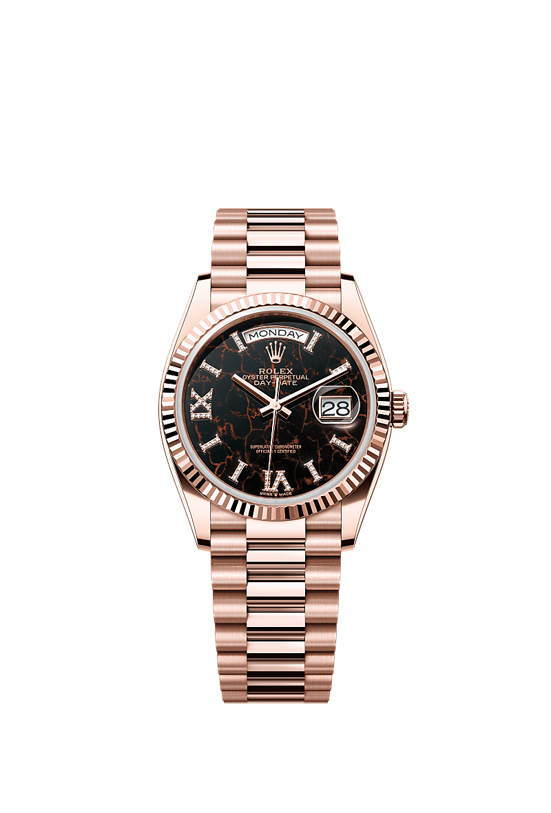 Rolex Rose Gold Day-Date - 36mm - Eisenkiesel Diamond Dial - President
