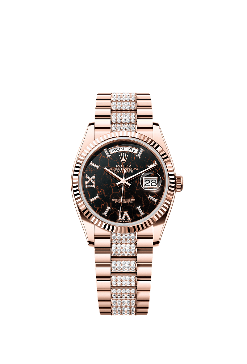 Rolex Rose Gold Day-Date - 36mm - Eisenkiesel Diamond Dial - President