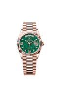 Rolex Rose Gold Day-Date - 36mm - Green aventurine Diamond Dial - President
