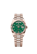 Rolex Rose Gold Day-Date - 36mm - Green aventurine Diamond Dial - President