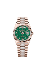 Rolex Rose Gold Day-Date - 36mm - Green aventurine Diamond Dial - President