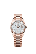 Rolex Rose Gold Day-Date - 36mm - White mother-of-pearl Diamond Dial - President