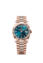 Rolex Rose Gold Day-Date - 36mm - Blue-green Diamond Dial - President
