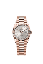 Rolex Rose Gold Day-Date - 36mm - Silver Diamond Dial - President