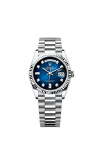 Rolex Platinum Day-Date - 36mm - Blue ombré Diamond Dial - President