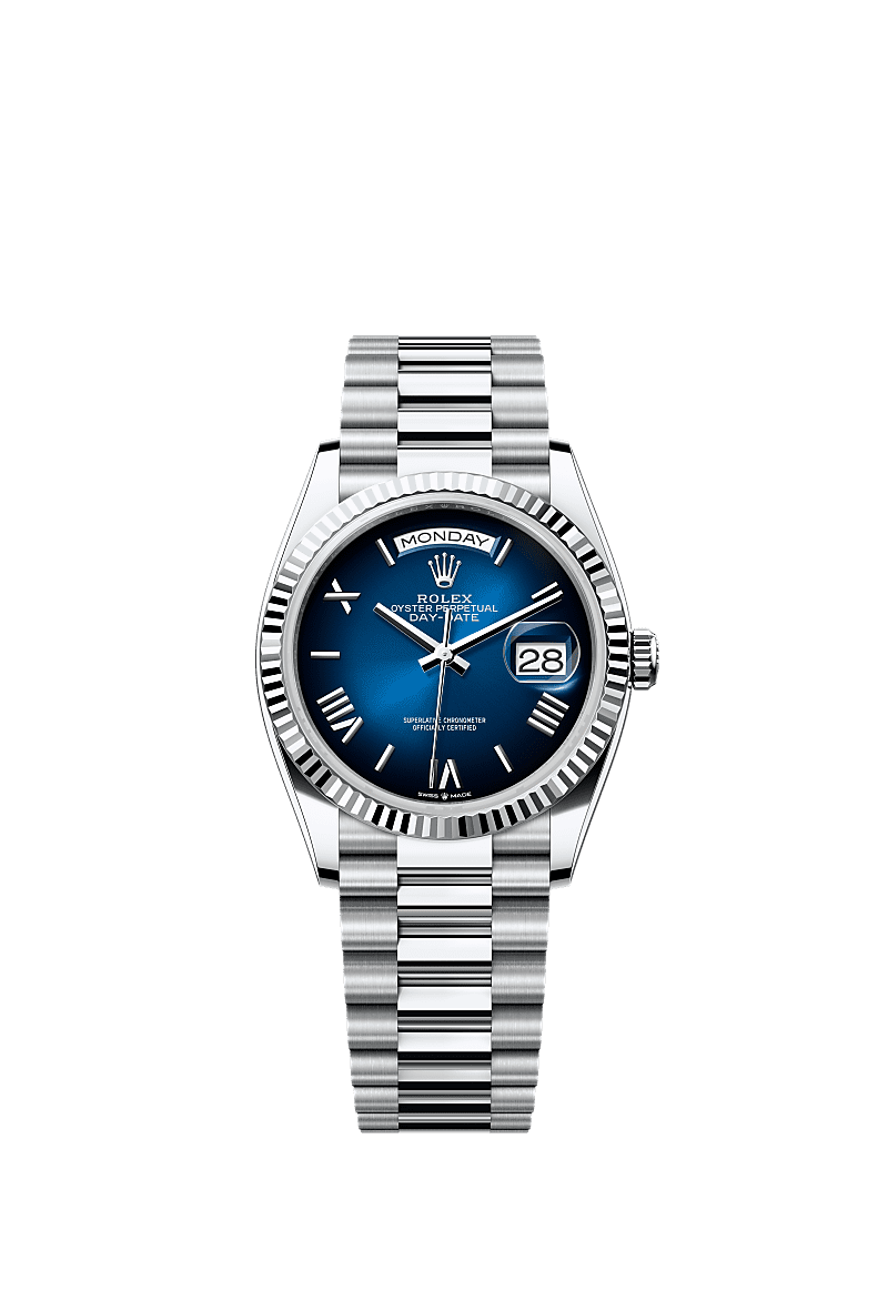 Rolex Platinum Day-Date - 36mm - Blue ombré - President