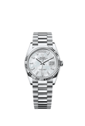 Rolex Platinum Day-Date - 36mm - White mother-of-pearl Diamond Dial - President