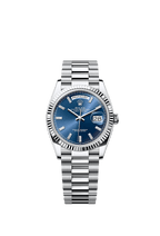Rolex Platinum Day-Date - 36mm - Bright blue Diamond Dial - President