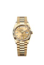 Rolex Yellow Gold Day-Date - 36mm - Champagne-colour Diamond Dial - President