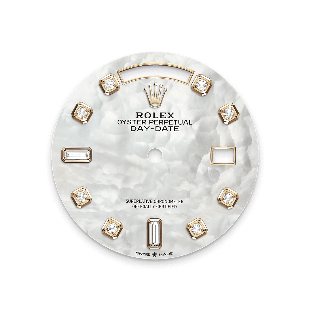 Rolex Yellow Gold Day-Date - 36mm - White mother-of-pearl Diamond Dial - President
