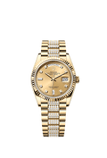 Rolex Yellow Gold Day-Date - 36mm - Champagne-colour Diamond Dial - President