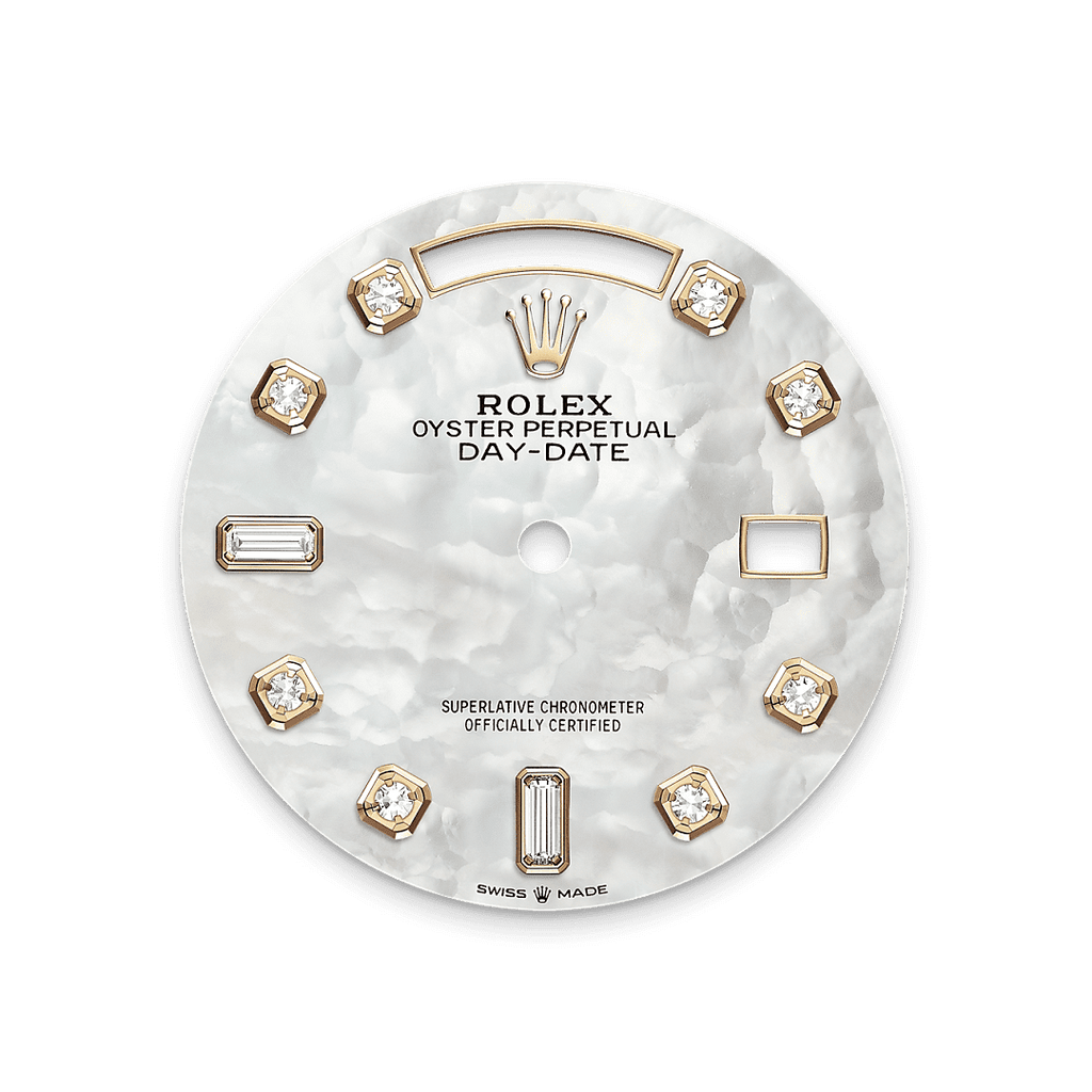 Rolex Yellow Gold Day-Date - 36mm - White mother-of-pearl Diamond Dial - President