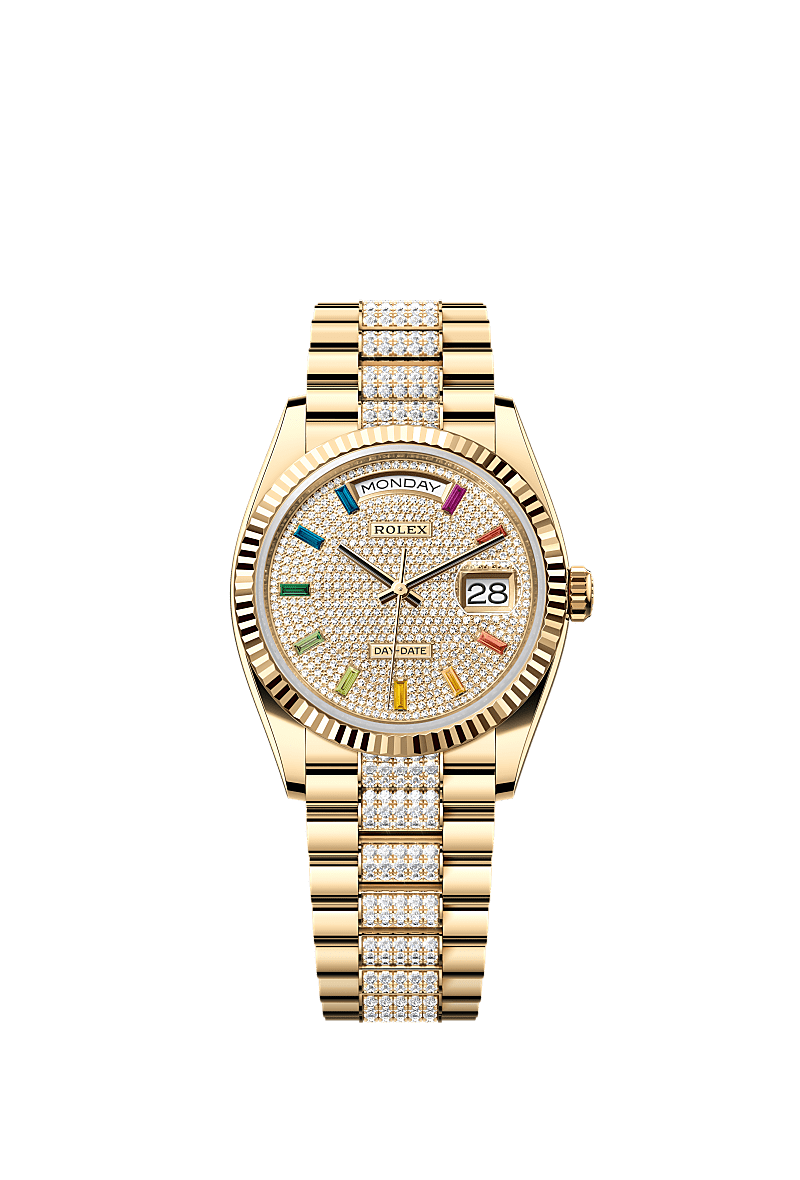 Rolex Yellow Gold Day-Date - 36mm - Diamond-paved - President