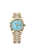 Rolex Yellow Gold Day-Date - 36mm - Turquoise Diamond Dial - President