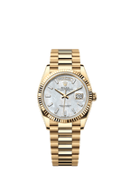 Rolex Yellow Gold Day-Date - 36mm - White mother-of-pearl Diamond Dial - President