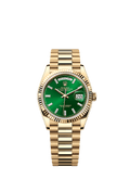 Rolex Yellow Gold Day-Date - 36mm - Bright green Diamond Dial - President