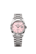 Rolex White Gold Day-Date - 36mm - Pink opal Diamond Dial - President